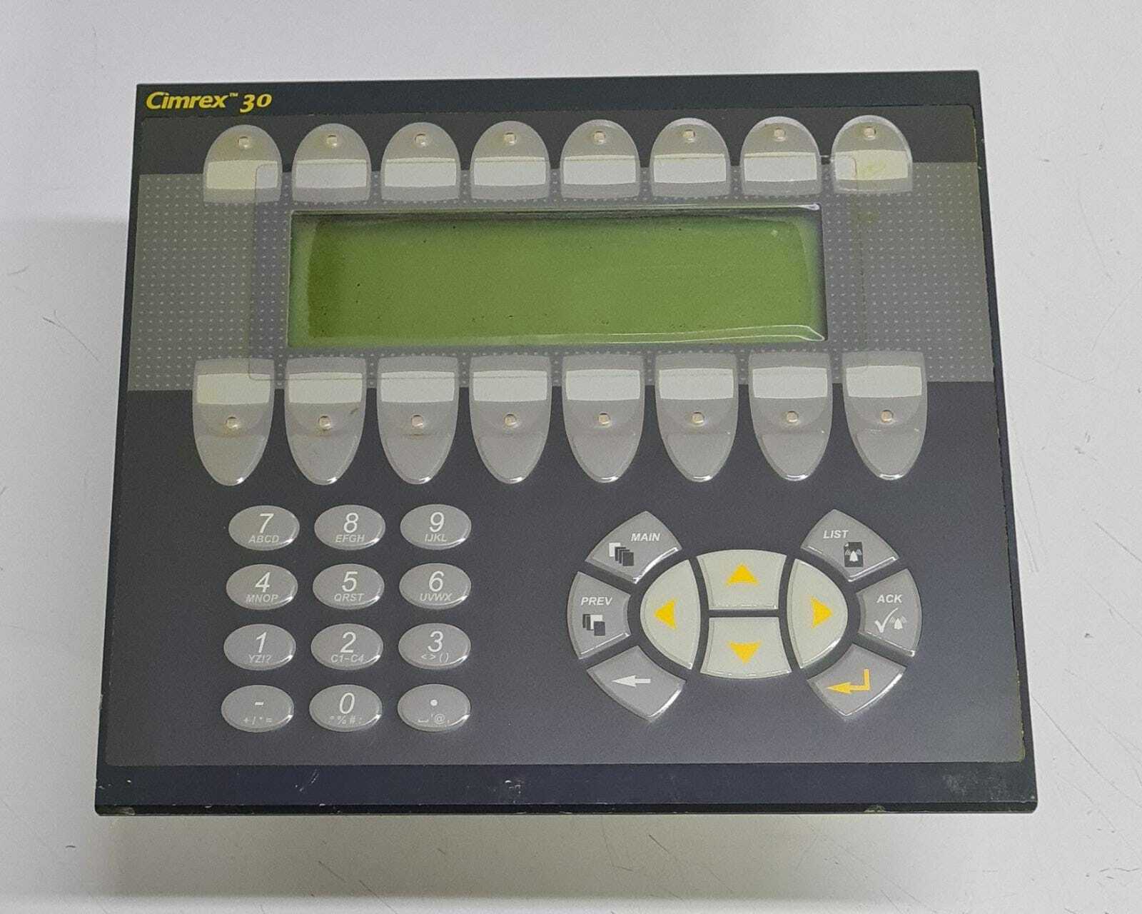Beijer Electronics CIMREX 30 HMI panel front view with keypad and display