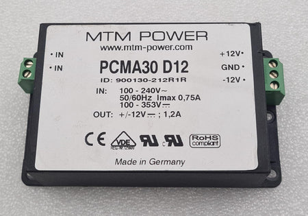 MTM POWER PCMA30 D12 enclosed isolated AC-DC power supply module