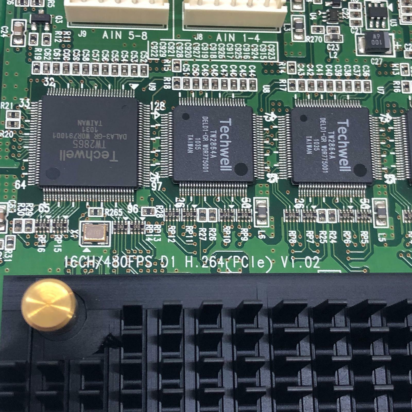 NUUO Video analytics H.264 16CH 480FPS/D1 DVR Real Time Video PciE Card