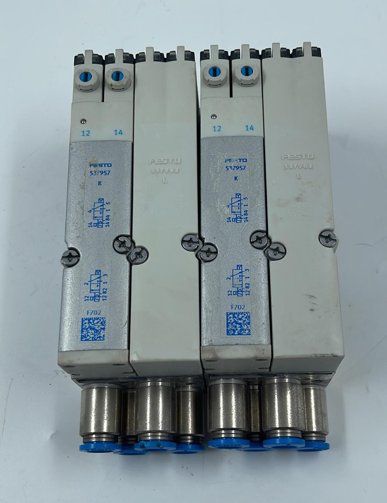 [LOT OF 2] FESTO 537957K 537962L SUB Base Manifold W/ VMPA2-FB-EMS-4
