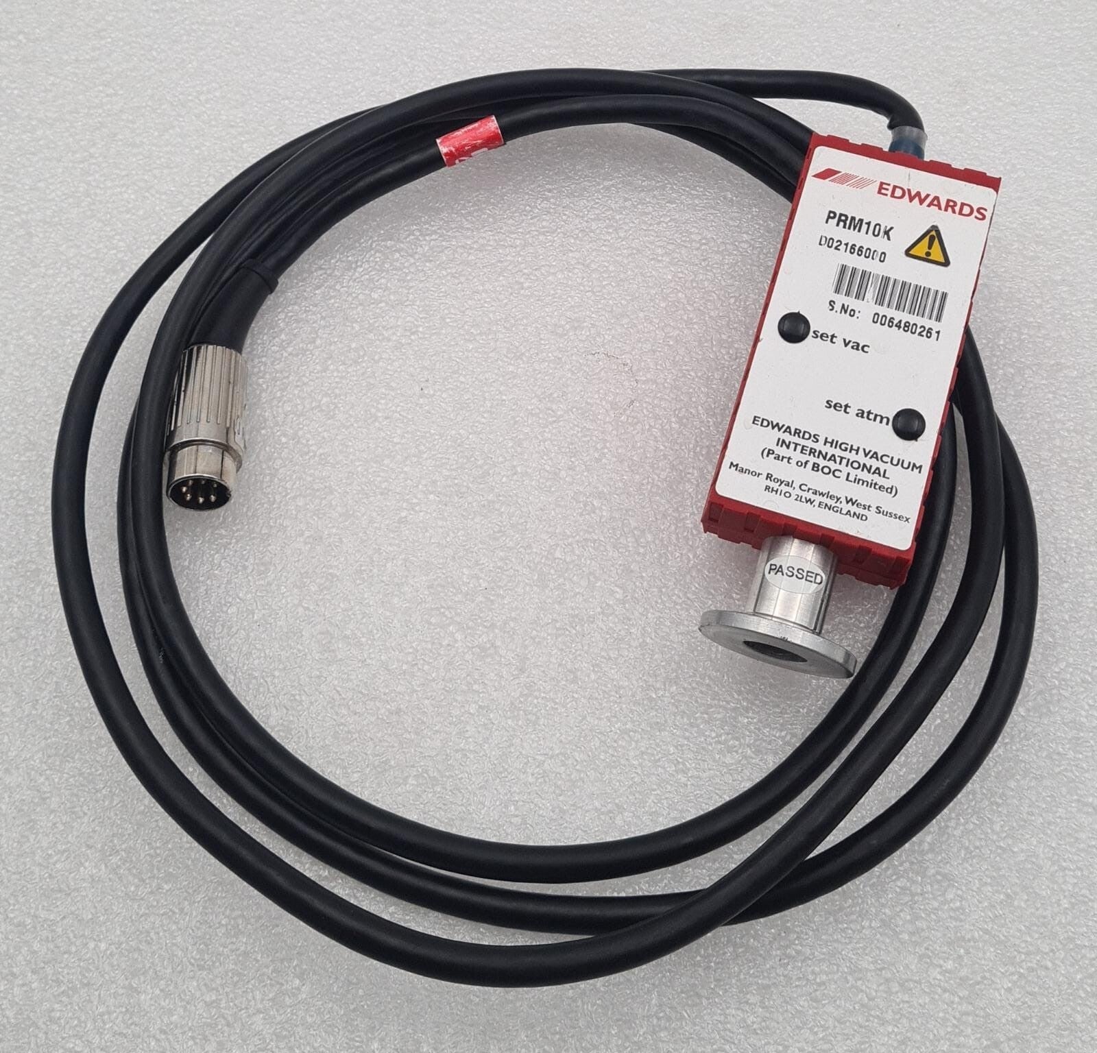 Edwards PRM10K D02166000 Pirani Vacuum Gauge Head set atm Sensor