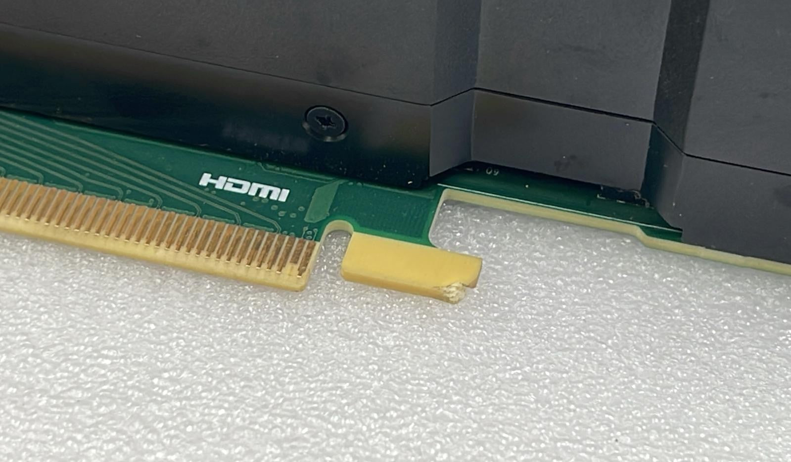 NVIDIA GeForce RTX 2080 Ti graphics card assembly view damage 
