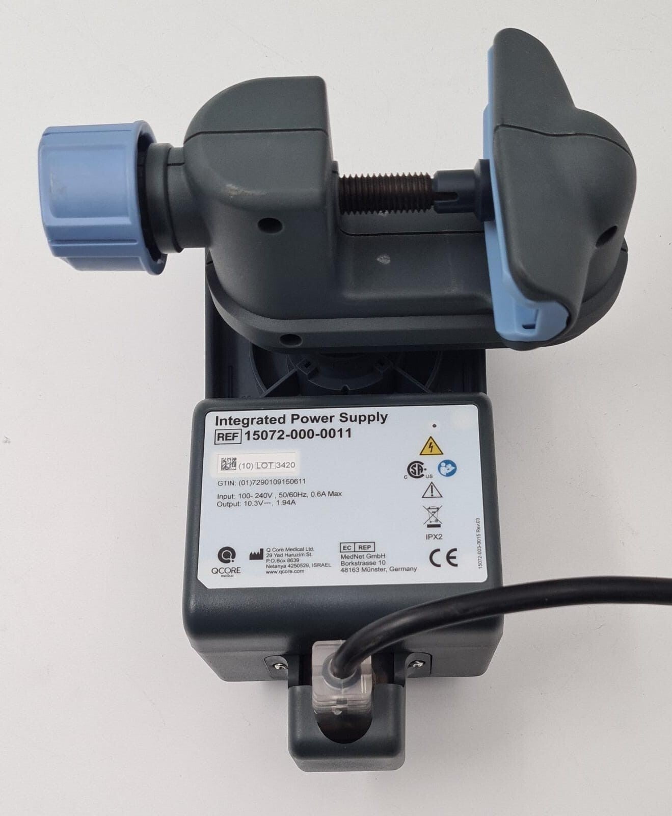 MedNet Integrated Power Supply 15072-000-0011 Cradle Charger for Qcore Sapphire