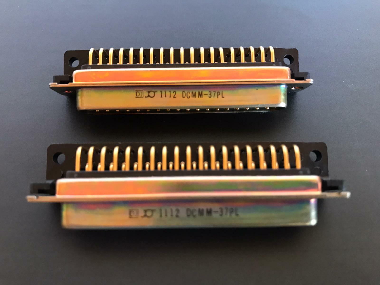 Lot of 2 ITT CANNON DCMM37PL Connector D-Shell PCB Mount RECEPT 37 Contacts