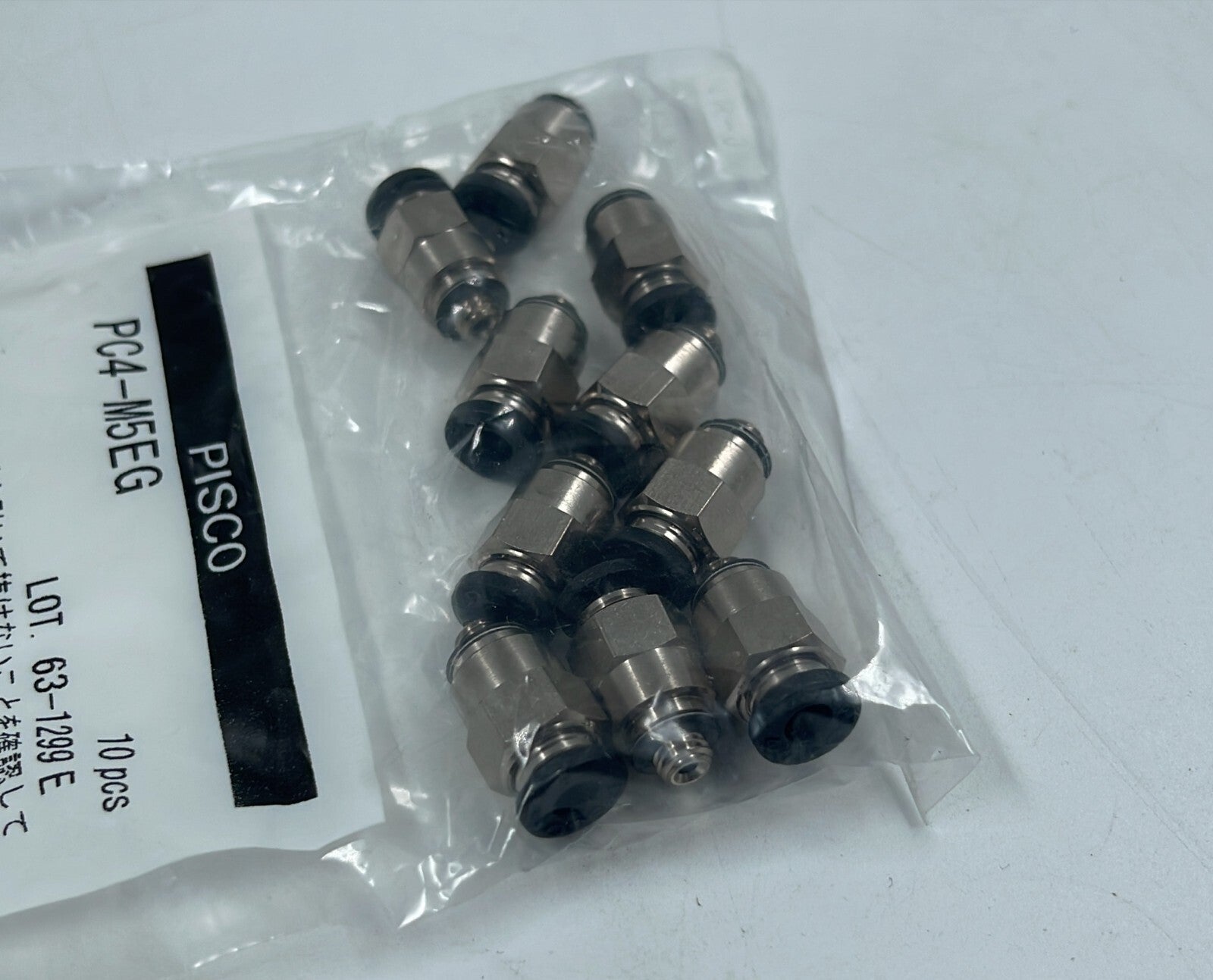 [LOT OF 5 ] PISCO PC4-M5EG Straight Push Connect