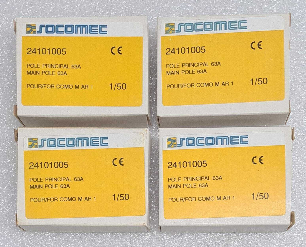 [LOT OF 4] SOCOMEC 24101005 MAIN POLE 63A FOR COMO M AR 1