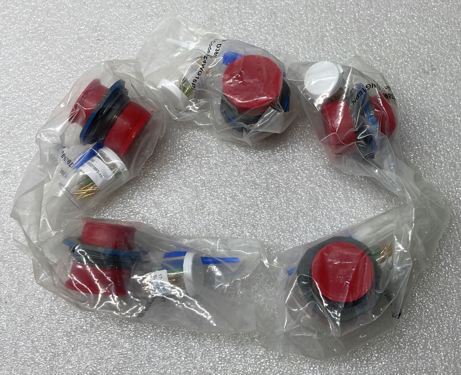 [LOT OF 5] NEW Sealed - Amphenol D38999/24WG16PN Circular Mil Spec Connector