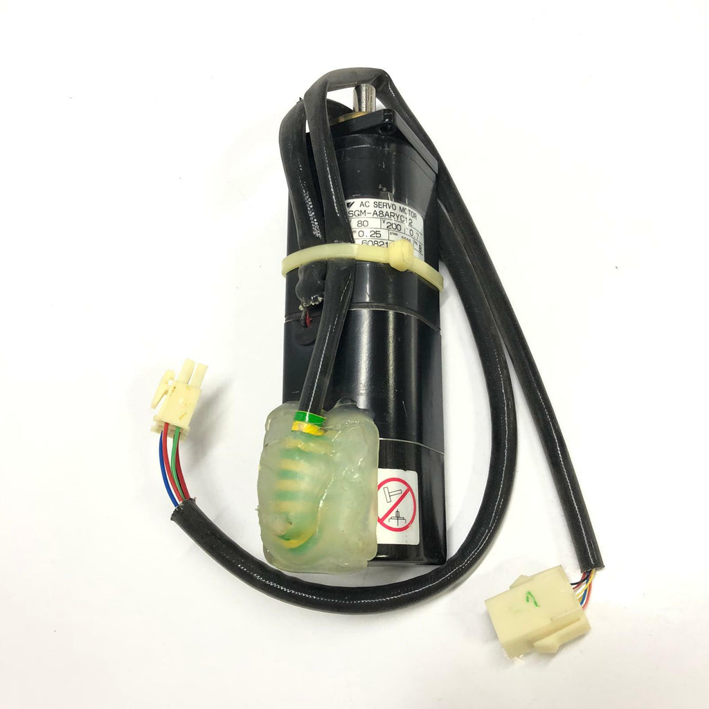 Used Yaskawa AC Servo Motor SGM A8ARYC12 80W 200V 0.7A 3000R/Min
