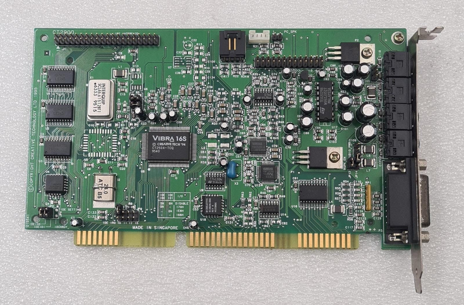 Creative Technology Labs CT2900 IBACT-V16SALT ISA Interface Sound Card Board