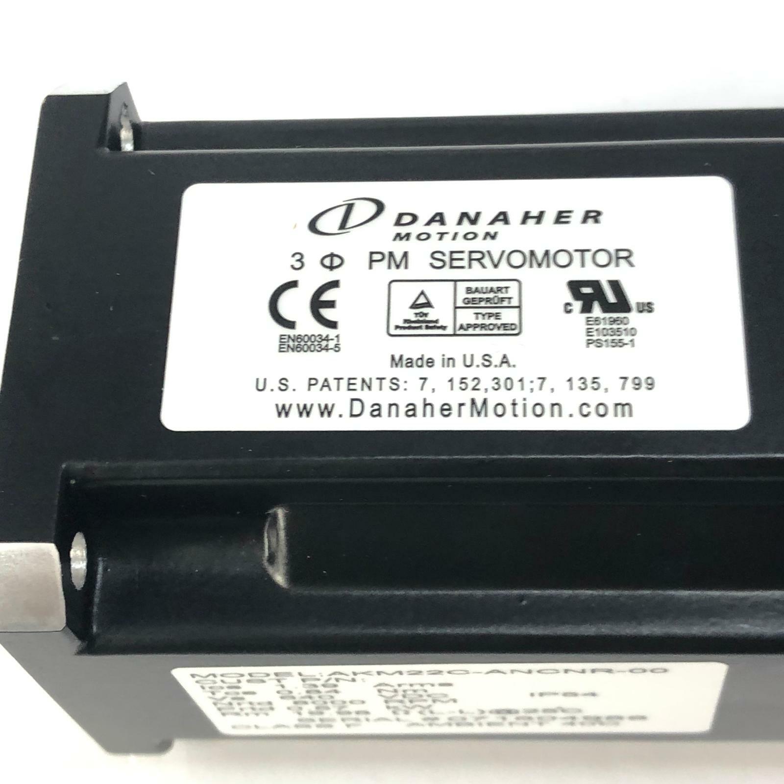 New - Danaher AKM22C-ANCNR-00 PM Servo Motor Servomotor