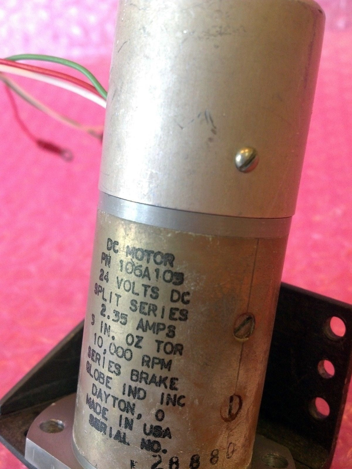 Dayton Dc Motor 106A103 24 V 2.35 Amps Split Series 10000 Rpm Globe Ind Usa