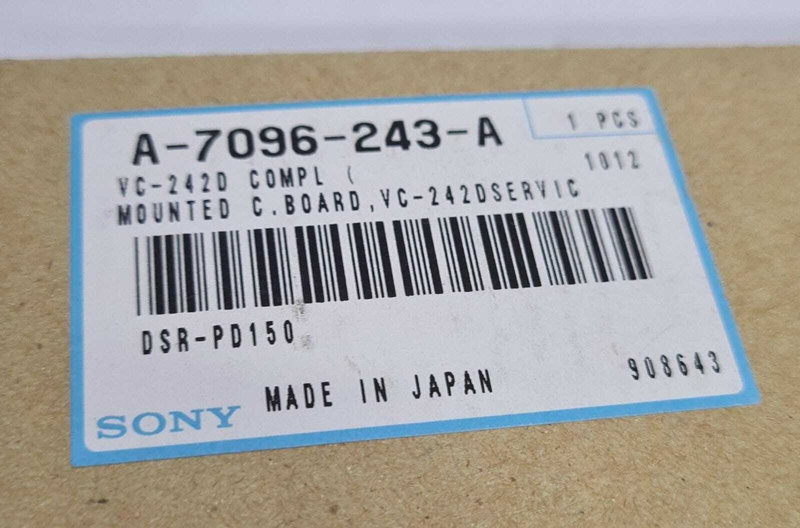 SONY DSR-PD150 A-7096-243-A VC-242D Complete Mounted C. Board 1-678-079-13