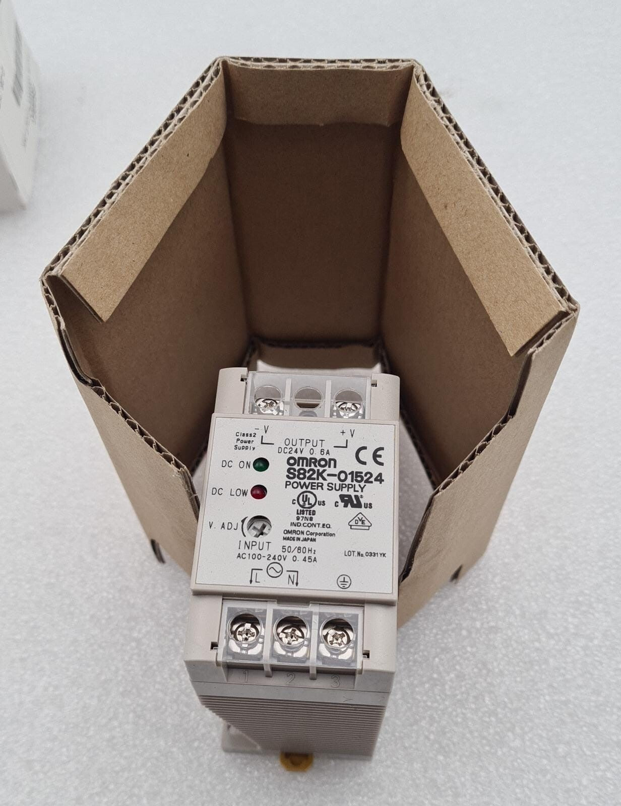 [LOT 3] NEW - OMRON S82K-01524 Switching Power Supply 24V 0.6A 100-240VAC