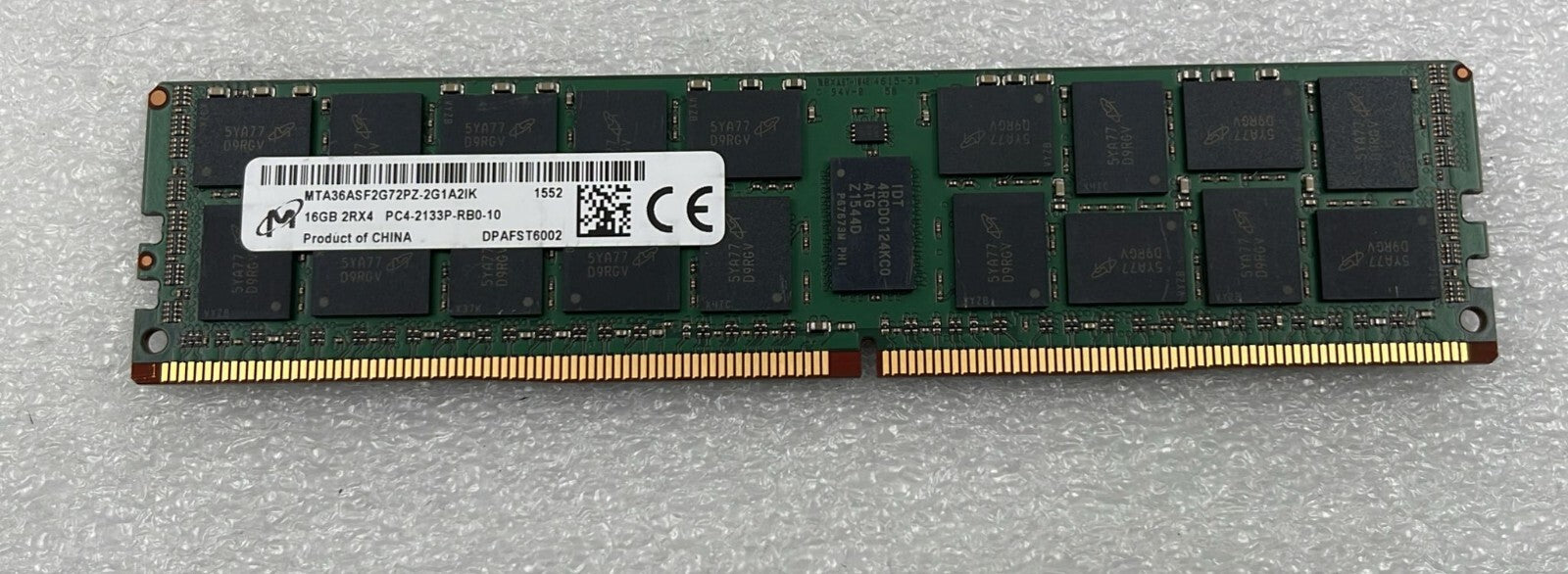[LOT 8 PCS] Micron 16GB 2Rx4 PC4-2133P MTA36ASF2G72PZ-2G1A2IK Memory RAM