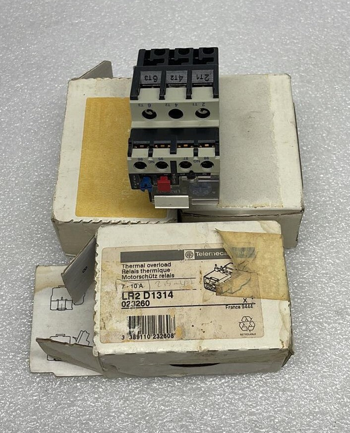 [LOT OF 3] Telemecanique THERMAL OVERLOAD LR2 D1314