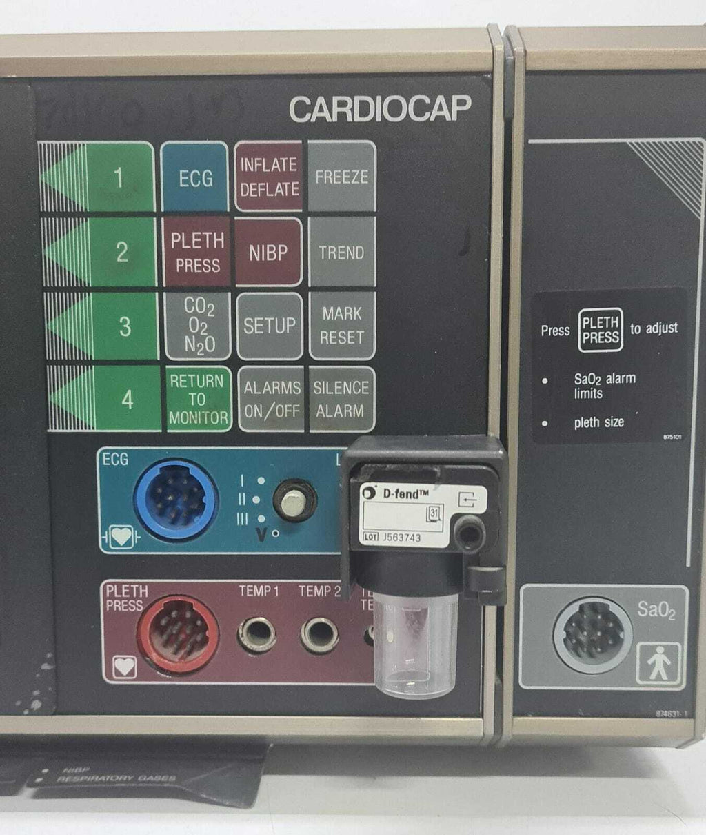 Datex Cardiocap COS-104-23-00 CC-104-23-02 Patient Monitor - FOR PARTS