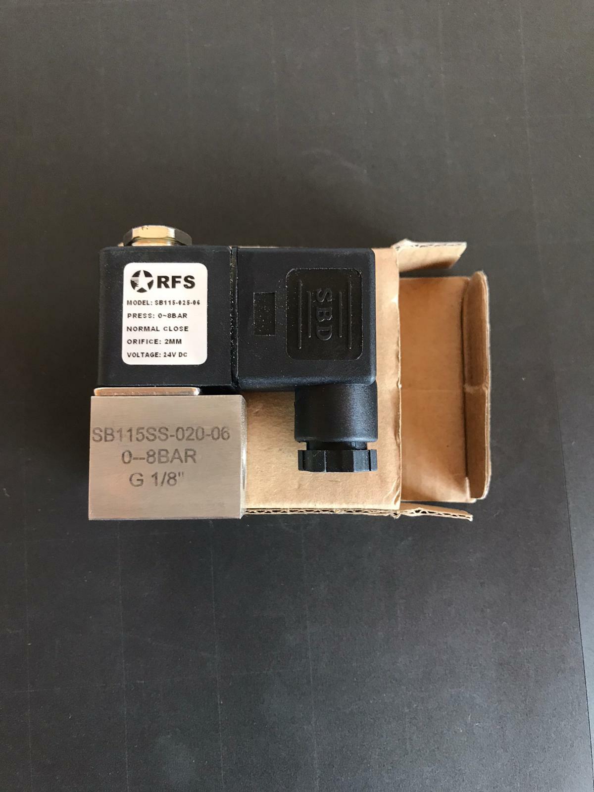 RFS SOLENOID VALVE Electromagnetic SB115-025-06 0-8Bar g 1/8"