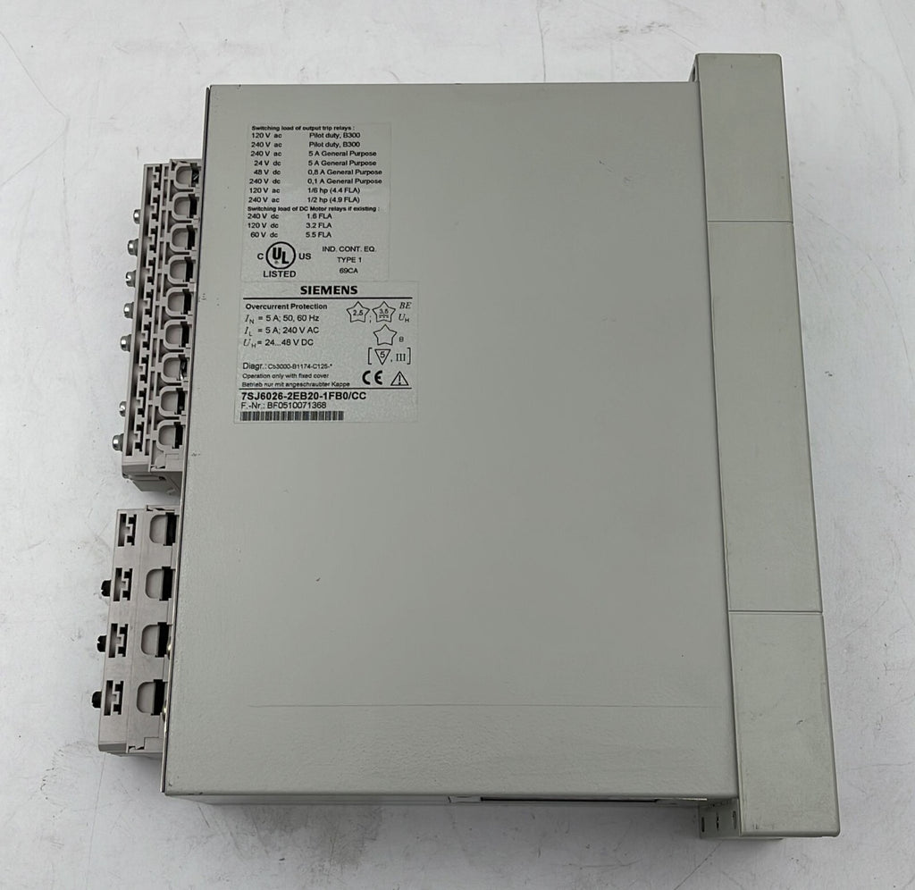 Siemens 7SJ6026-2EB20-1FB0/CC Overcurrent Protection Relay