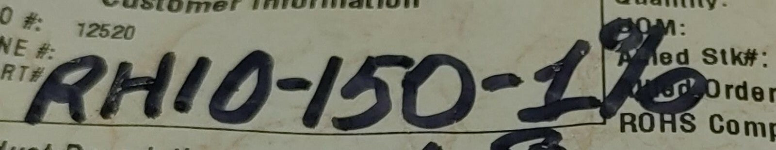 DALE RH-10 150 Ohm 10 Watt 1% Metal Power Resistor 10W [LOT OF 3]