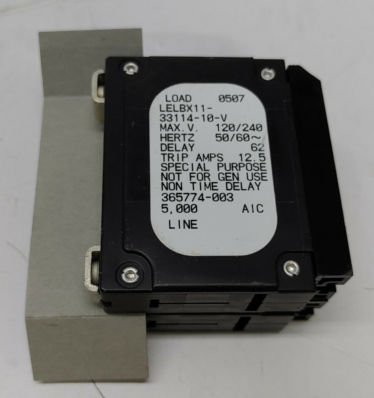 Airpax SP Circuit Breaker LELBX11-33114-10-V 250V Load 0507