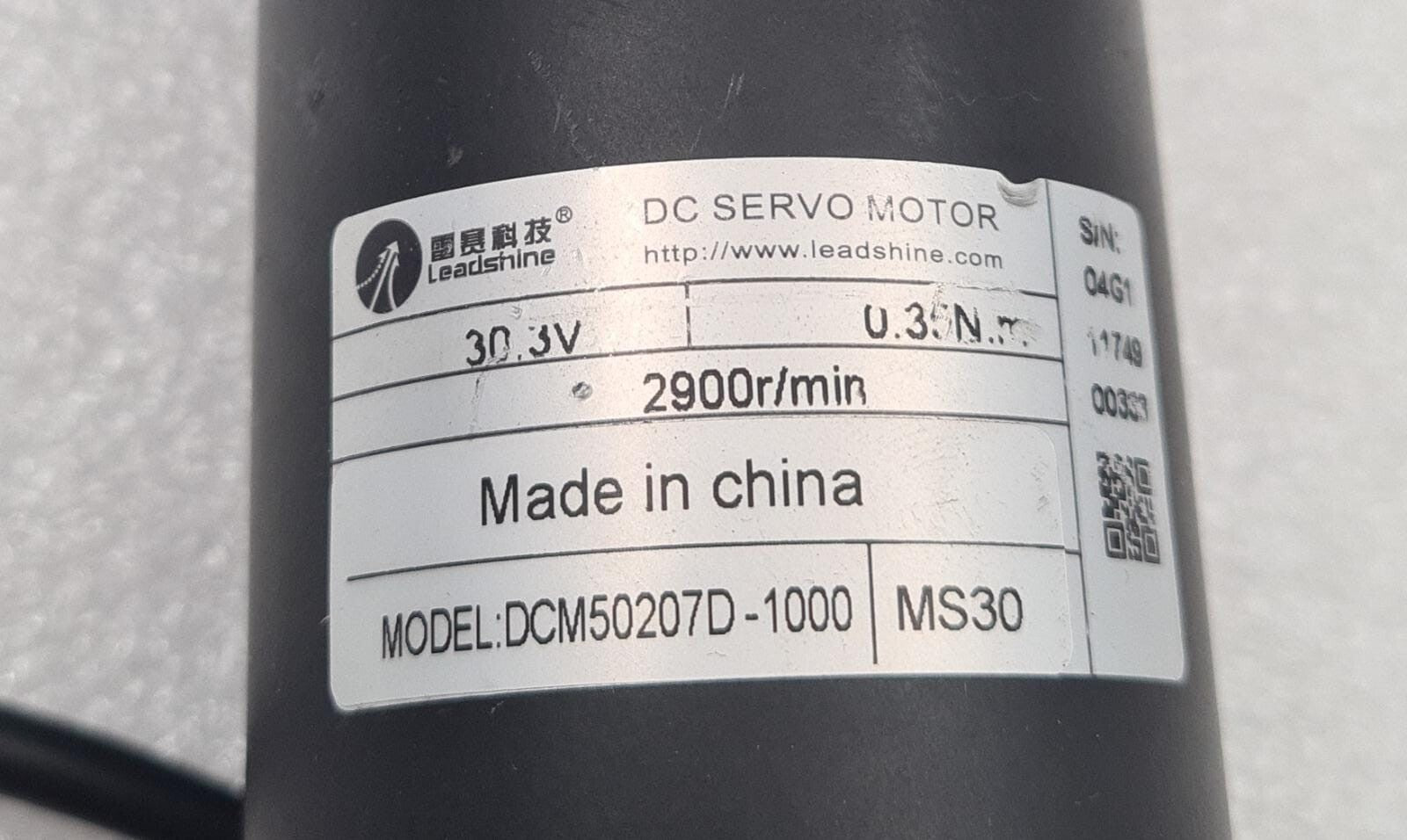 Leadshine DCM50207D-1000 MS30 DC Servo Motor 0.35N.m 2900r/min