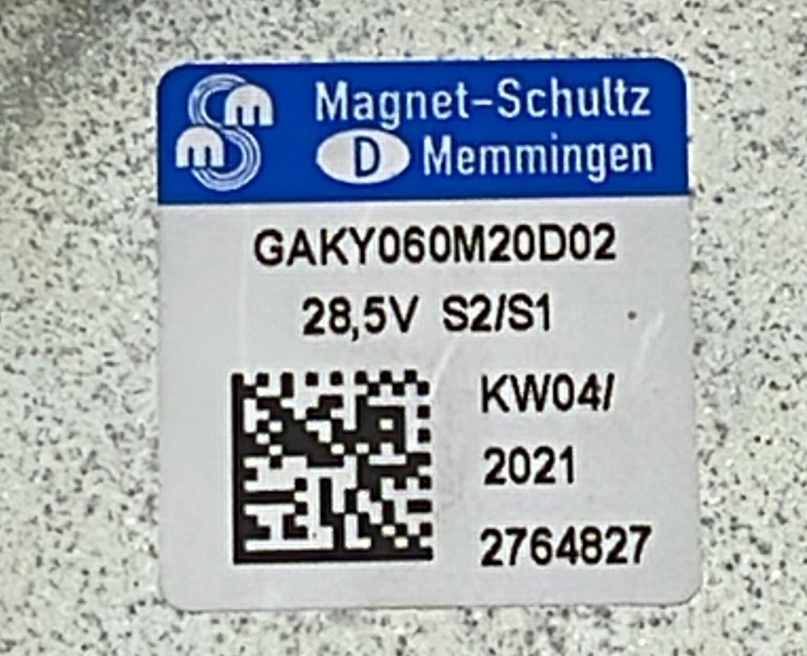 Magnet-Schultz GAKY060M20D02 Motor 28,5V S2/S1