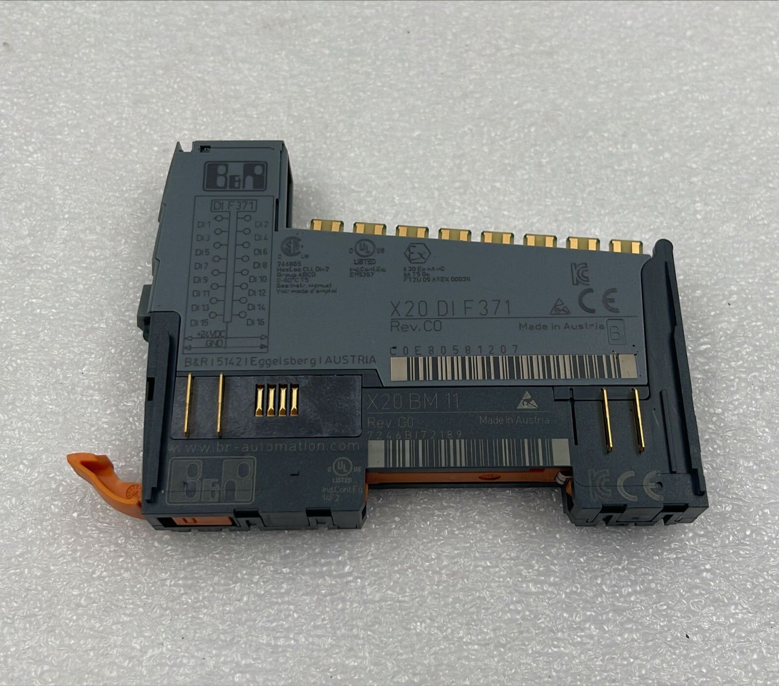 B&R Automation X20 DI F371 Digital Control Module W/ X20 BM 11 Base