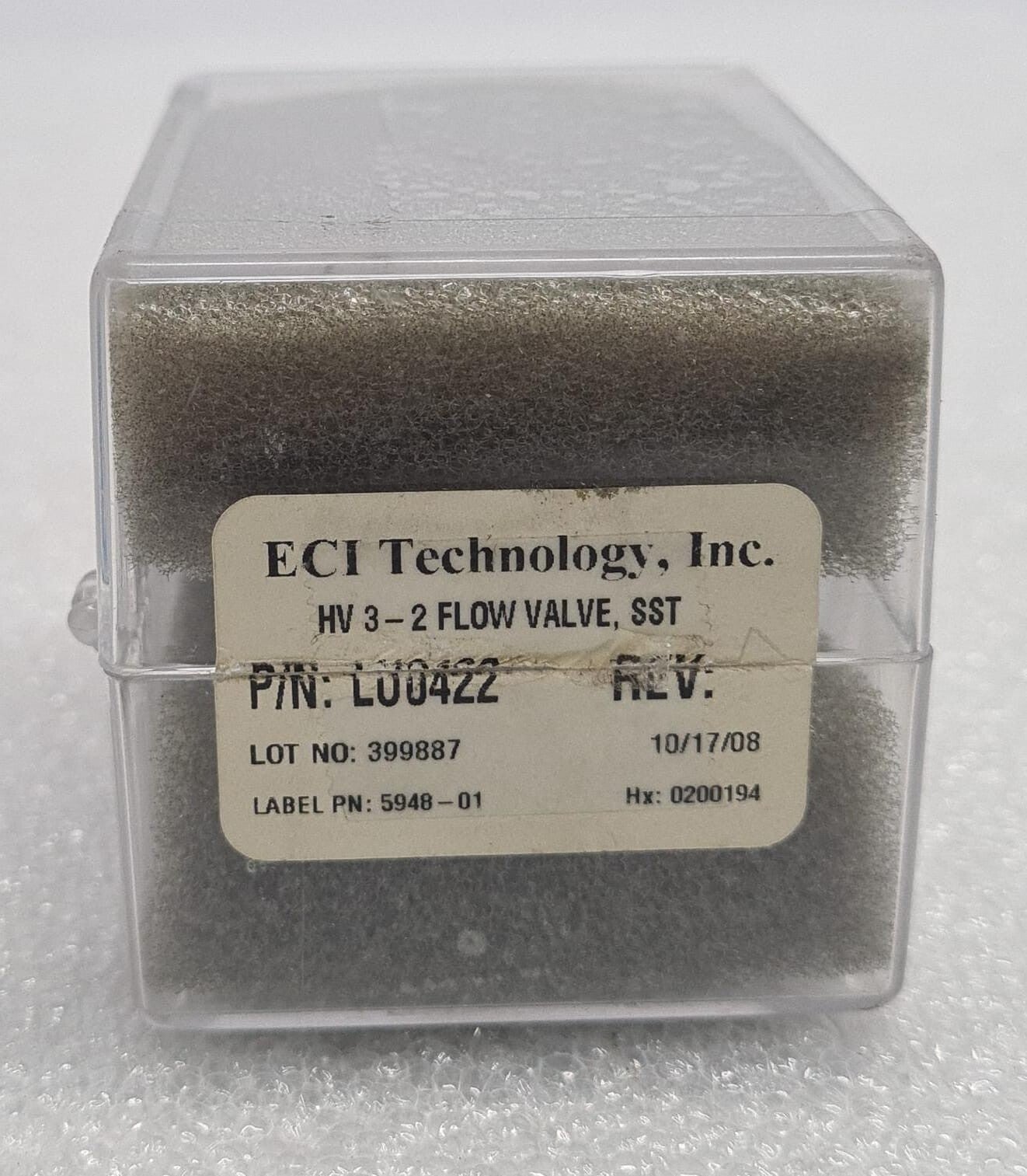 ECI Technology LU0422 HV 3-2 Flow Valve SST For Novellus LAM Sabre