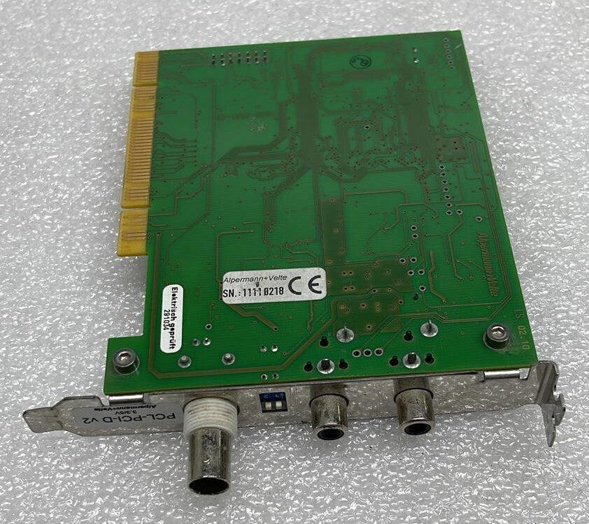 ALPERMANN & VELTE PCL PCI LV timcode Reader Card TOP CONDITION