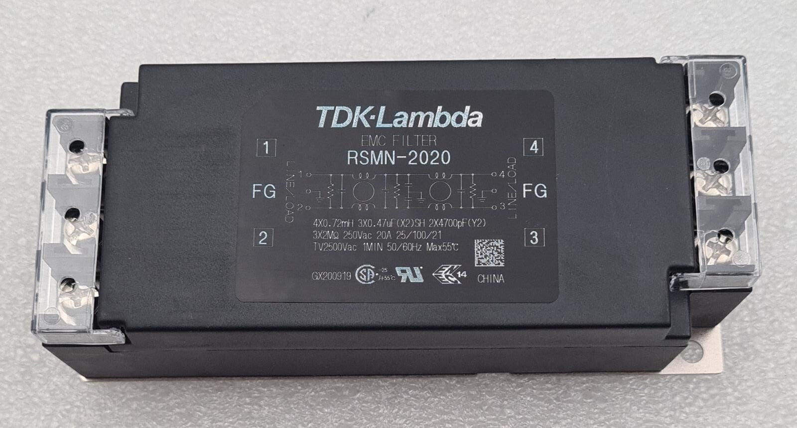 *NEW* TDK-Lambda EMC FILTER RSMN-2020 250VAC 20A TV2500VAC
