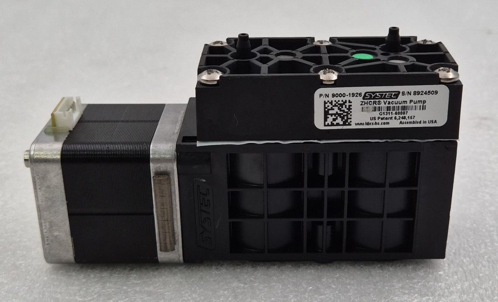 SYSTEC 9000-1926 ZHCR G1311-60007 Vacuum Pump w/ Minebea 5412-0008 Stepper Motor