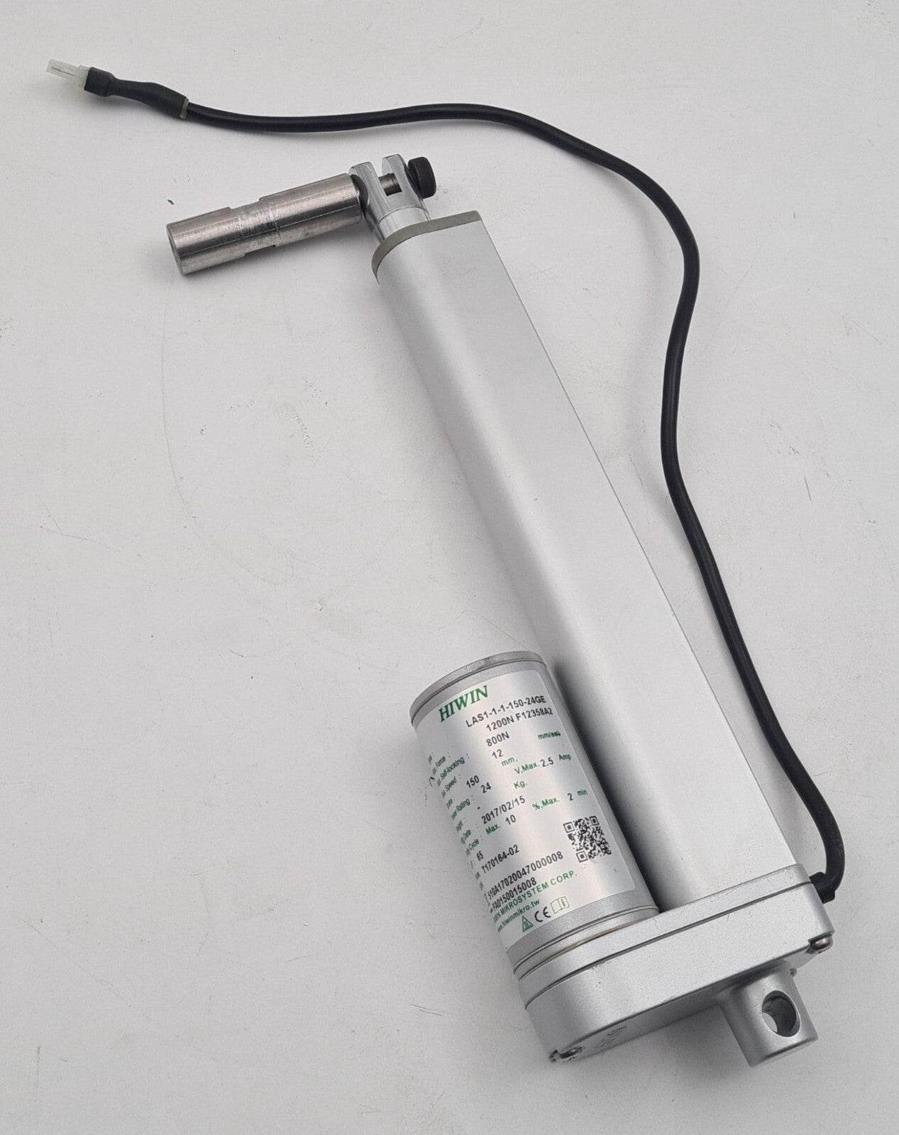 HIWIN Mikrosystem LAS1-1-1-150-24GE 1200N F12358A2 Linear Actuator