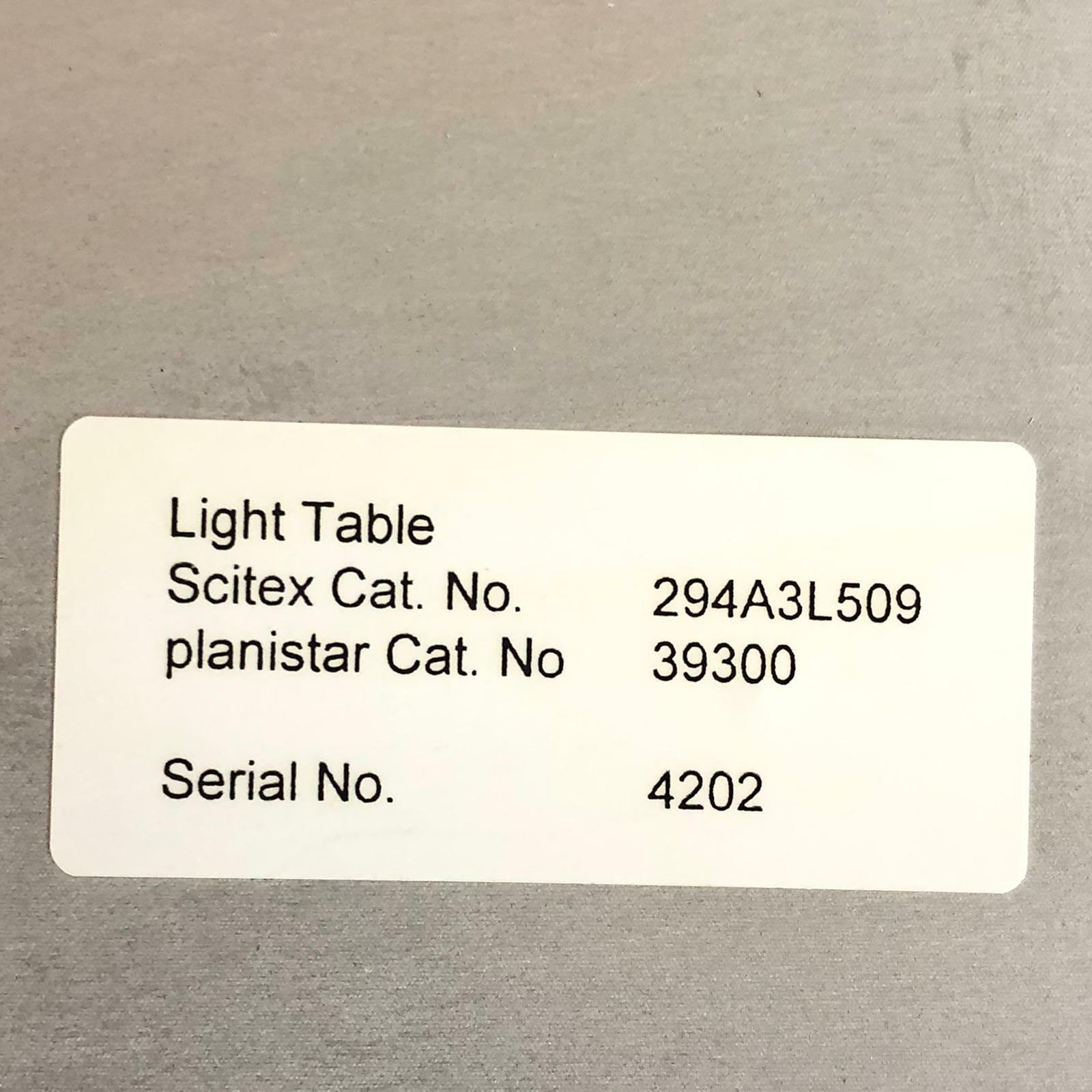 Scitex Light Table Transparency Viewer Lamp Planistar cat 39300 P/n 294A3L509