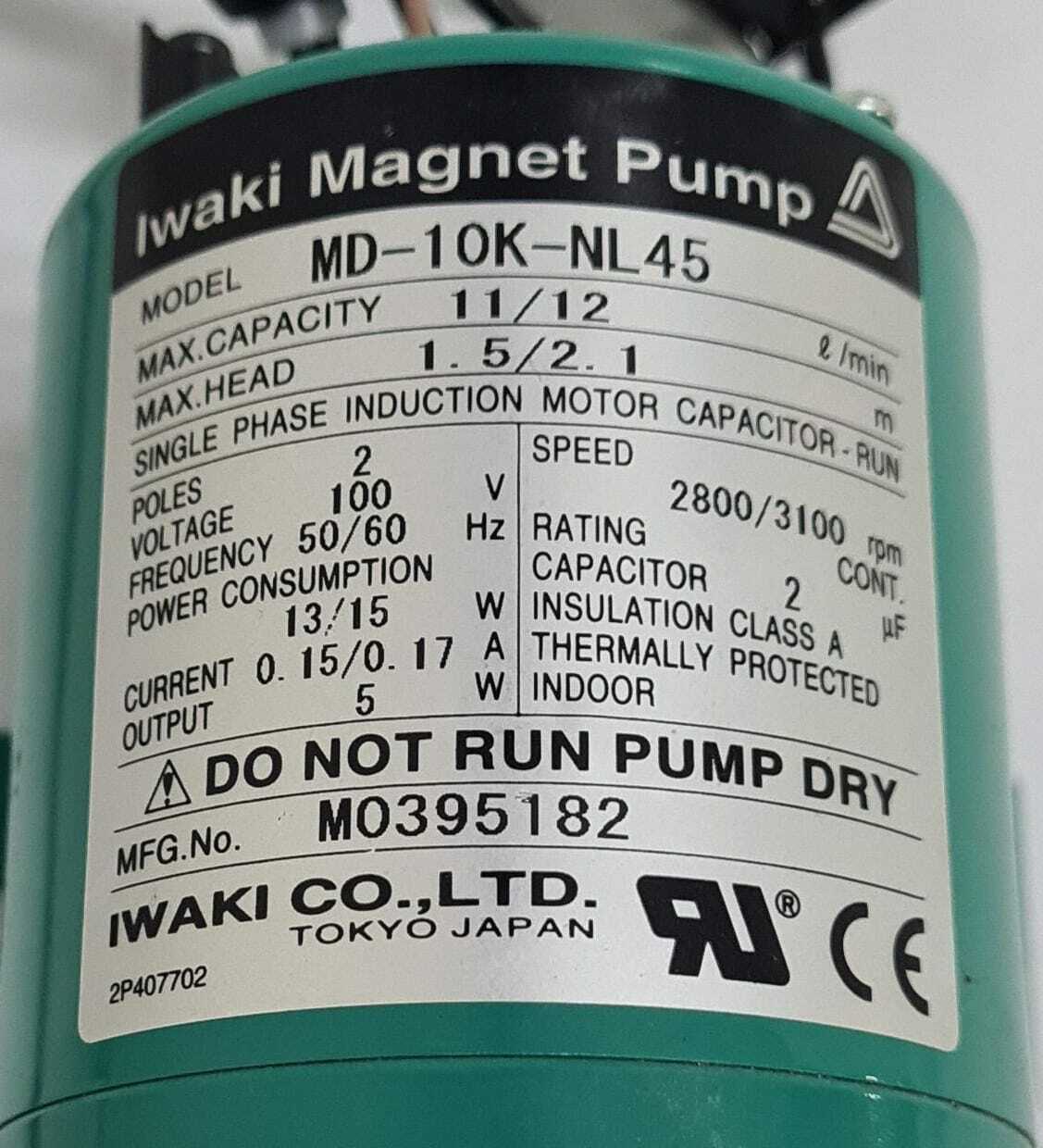 Iwaki Magnet Pump MD-10K-NL45 11/12 l/m 100V - Broken Cover