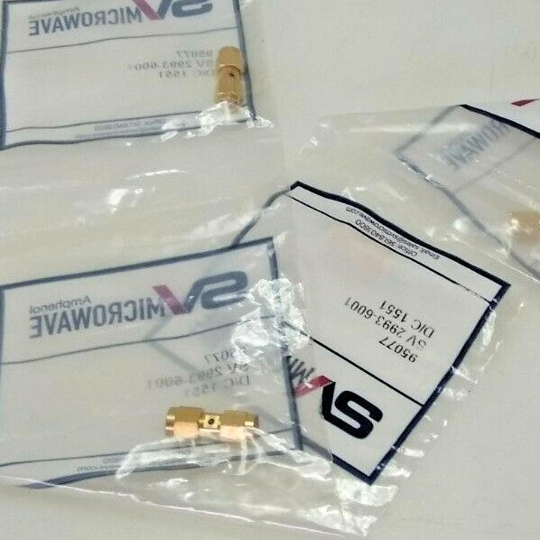 Amphenol SV Microwave SV2993-6001 Adapter Coaxial Connector Male Pin To SMA Plug