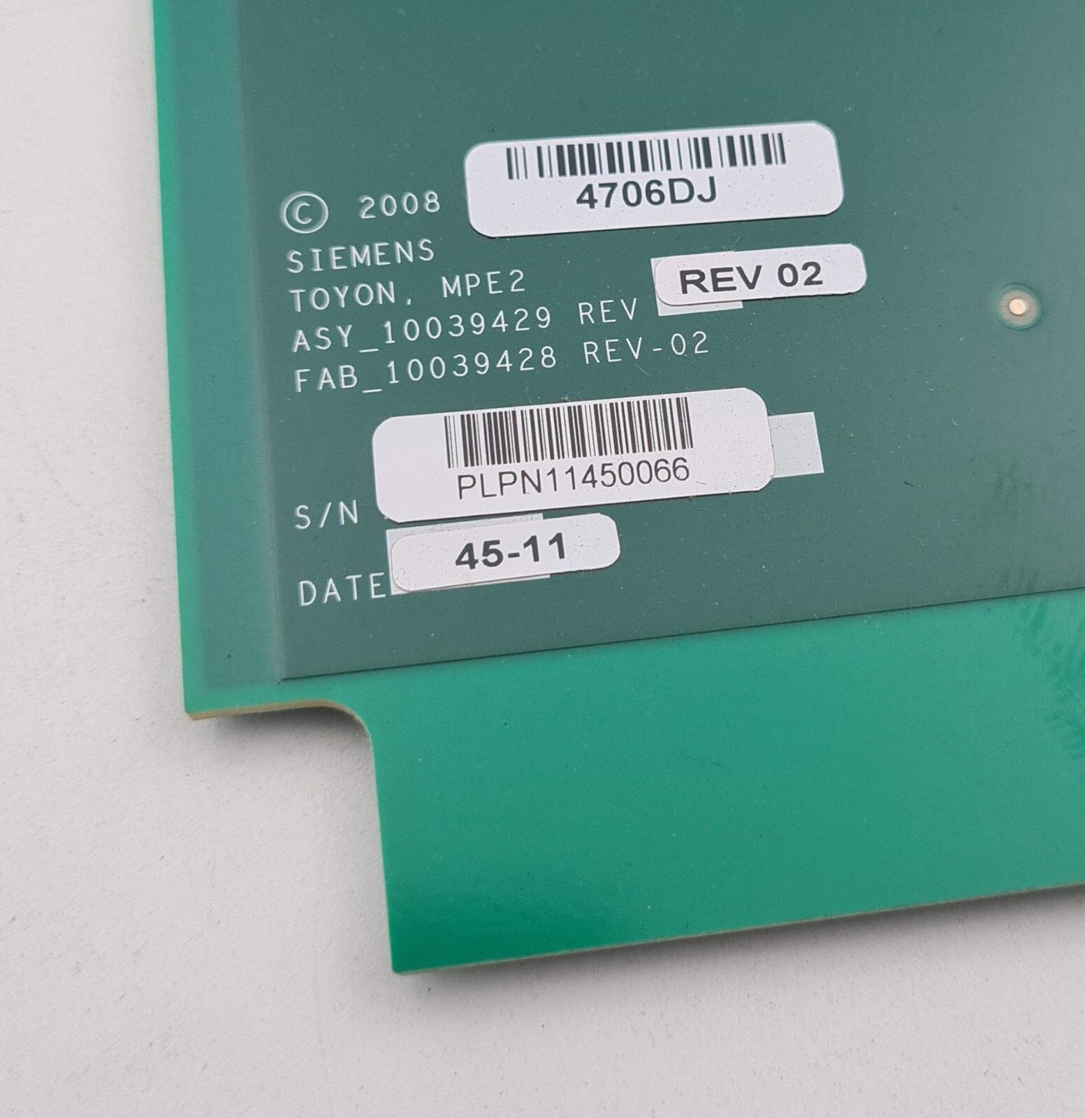 Siemens ACUSON SC2000 Ultrasound MPE2 MP Extender Board 10039429