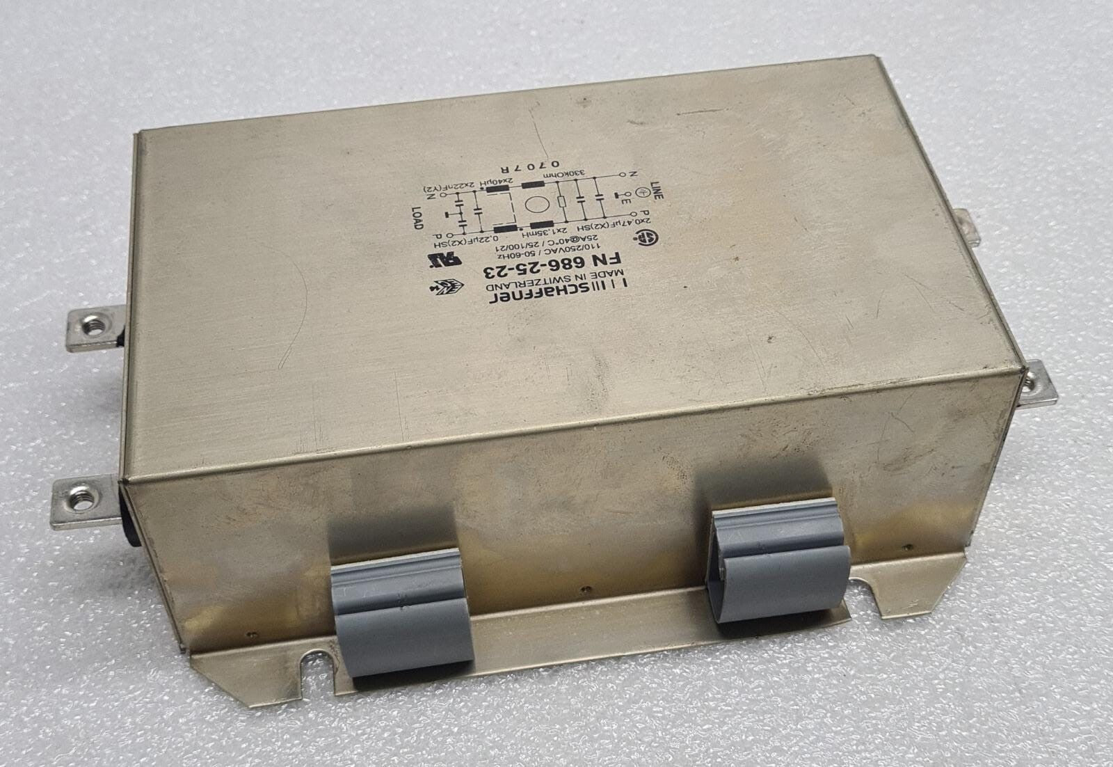 SCHAFFNER FN 686-25-23 110/250VAC 50-60Hz Power Line Filter