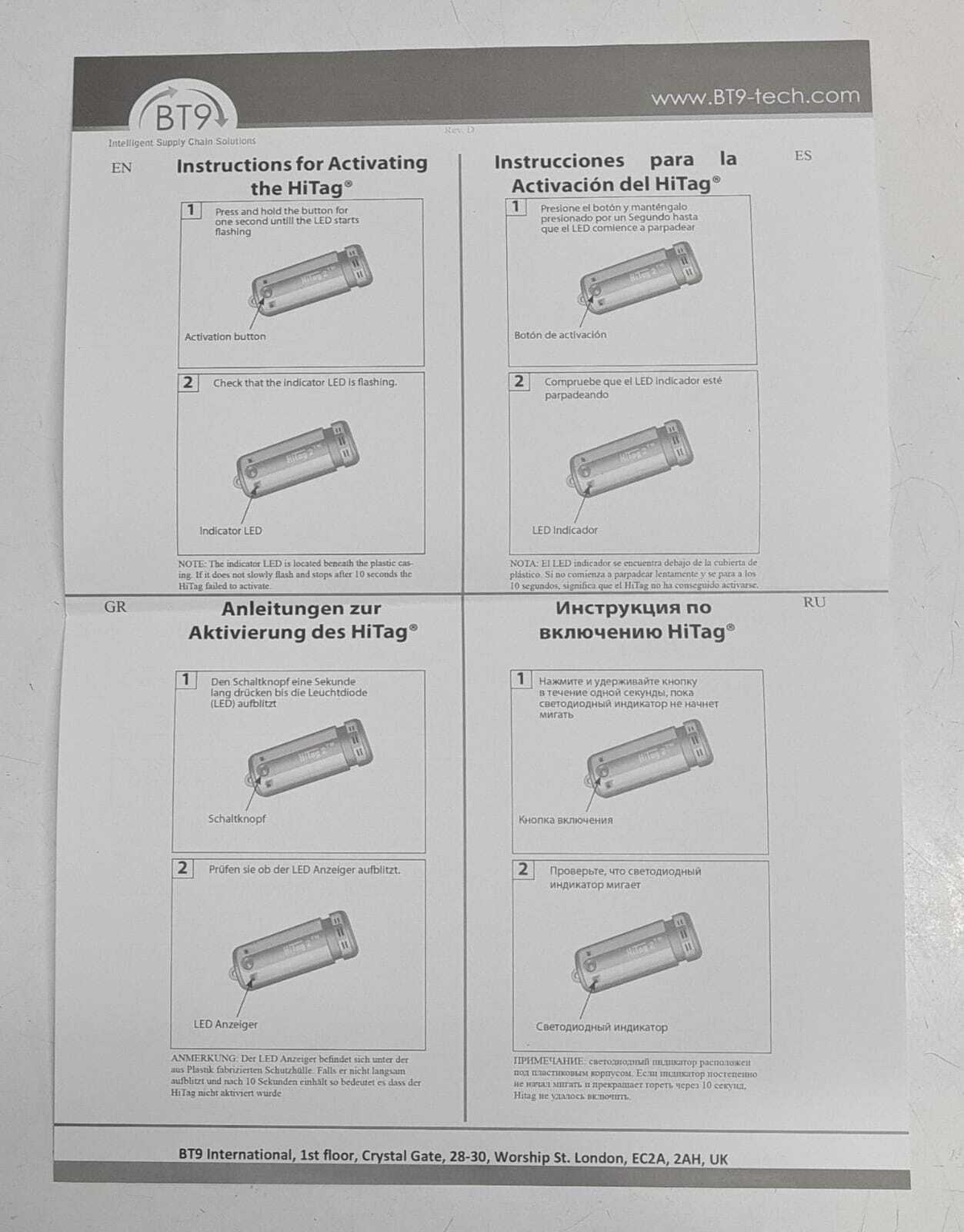 [LOT OF 50] NEW - Xsense BT9 HiTag2 TH20-T0-L3-S0 Temperature and Humidity