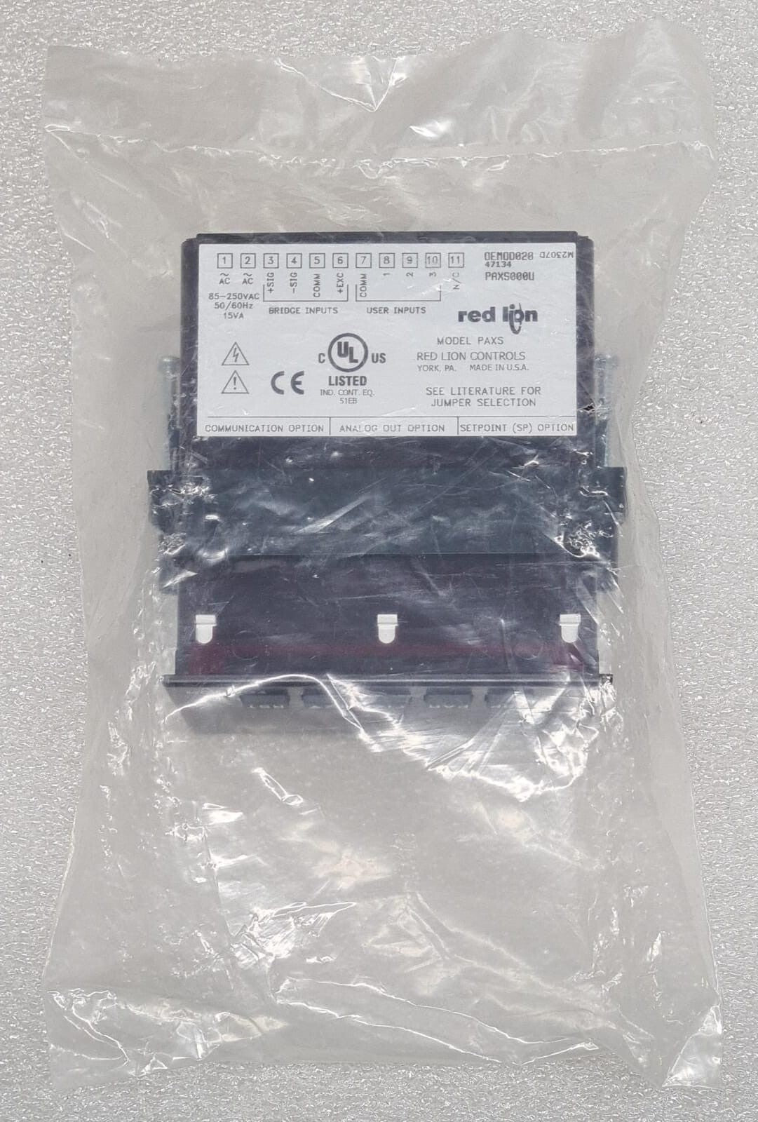 Red Lion PAXS PAXS000U Digital Panel Load Cell Strain Gage Input Meter 1/8 Din