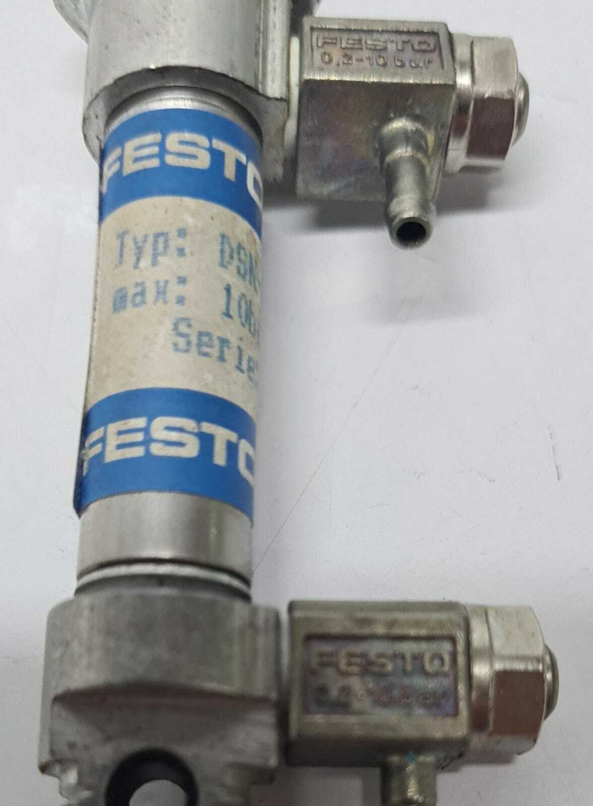 [LOT OF 2] Festo DSN-10-10P Pneumatic Rod Cylinder Air Double Acting