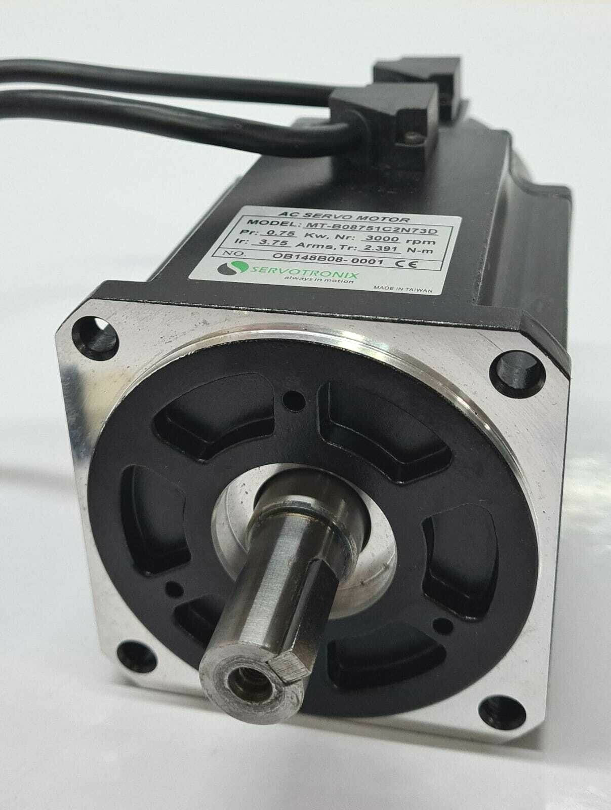 Servotronix MT-B08751C2N73D AC Servo Motor 0.75KW 2.4NM 3000RPM