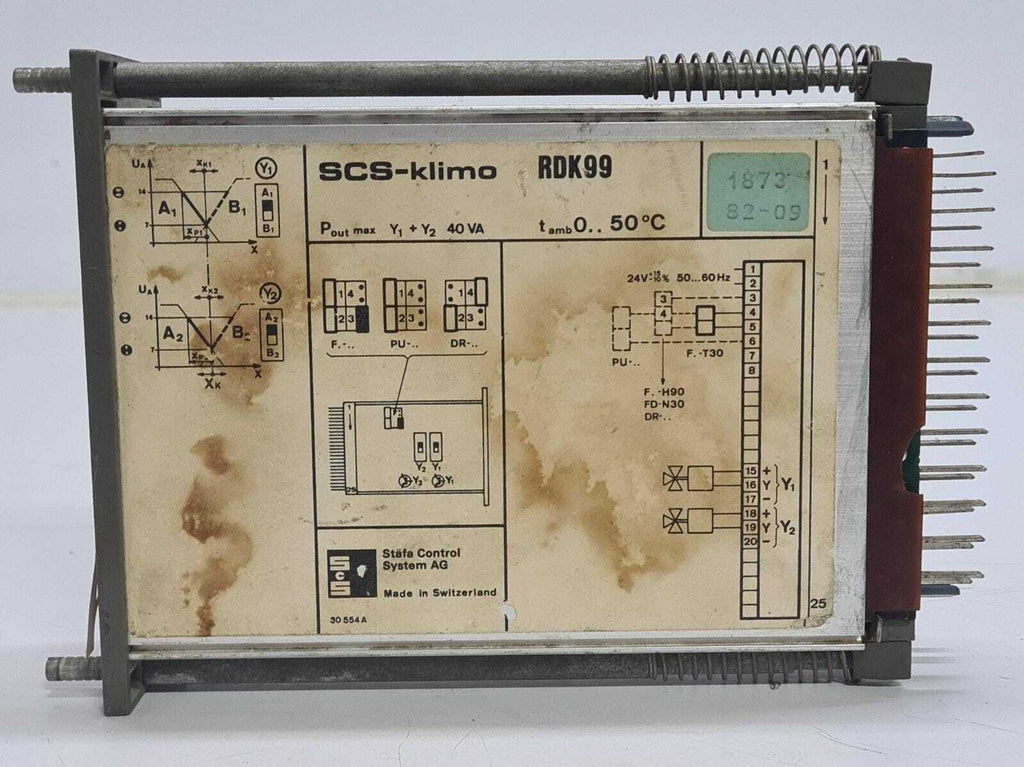 SCS-klimo Stafa Control System AG Board RDK99 - FOR PARTS