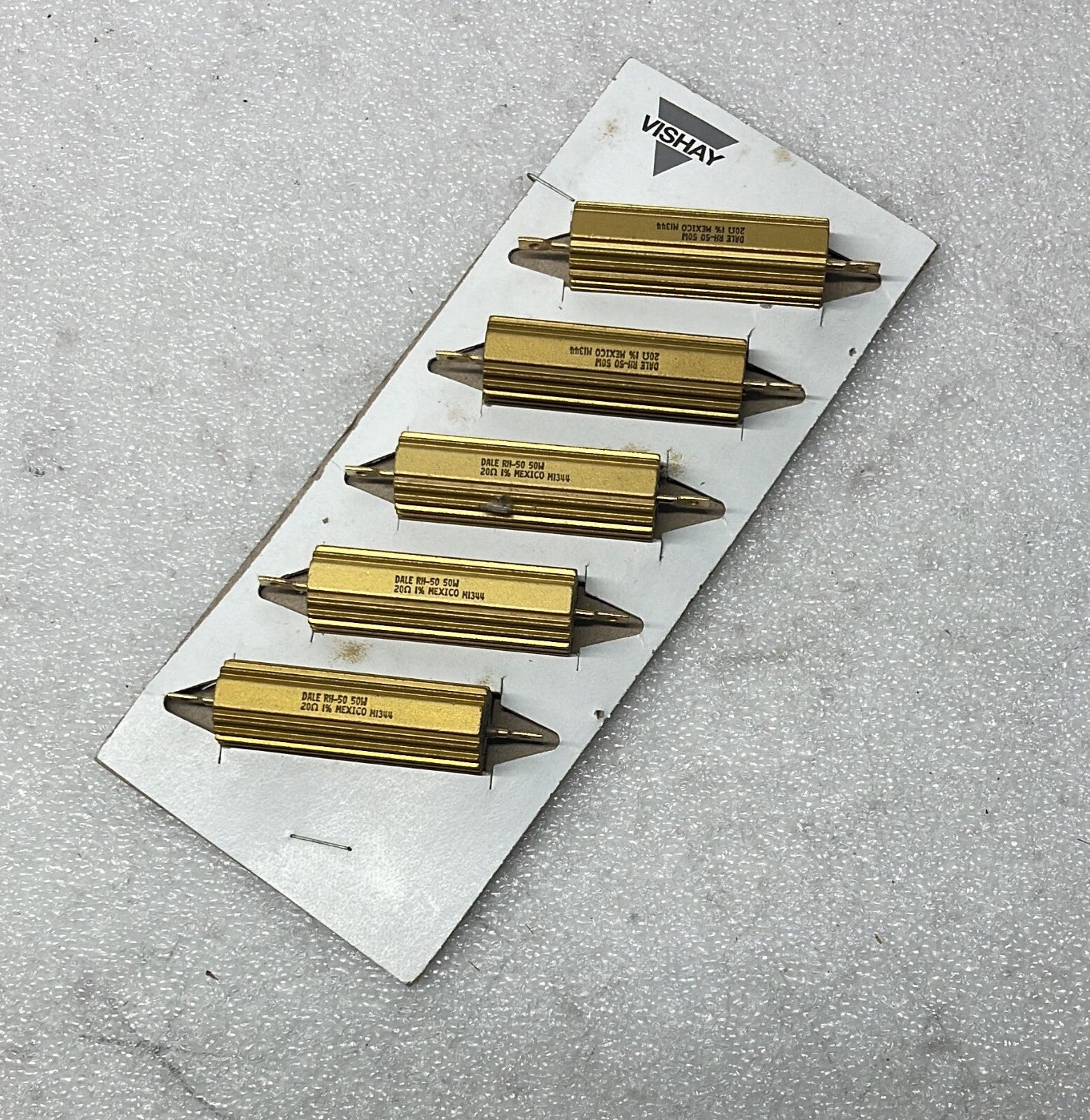 NEW - [LOT OF 5] VISHAY RH05010R00FE02 DALE RH WIREWOUND RESISTOR 20ohm 50W