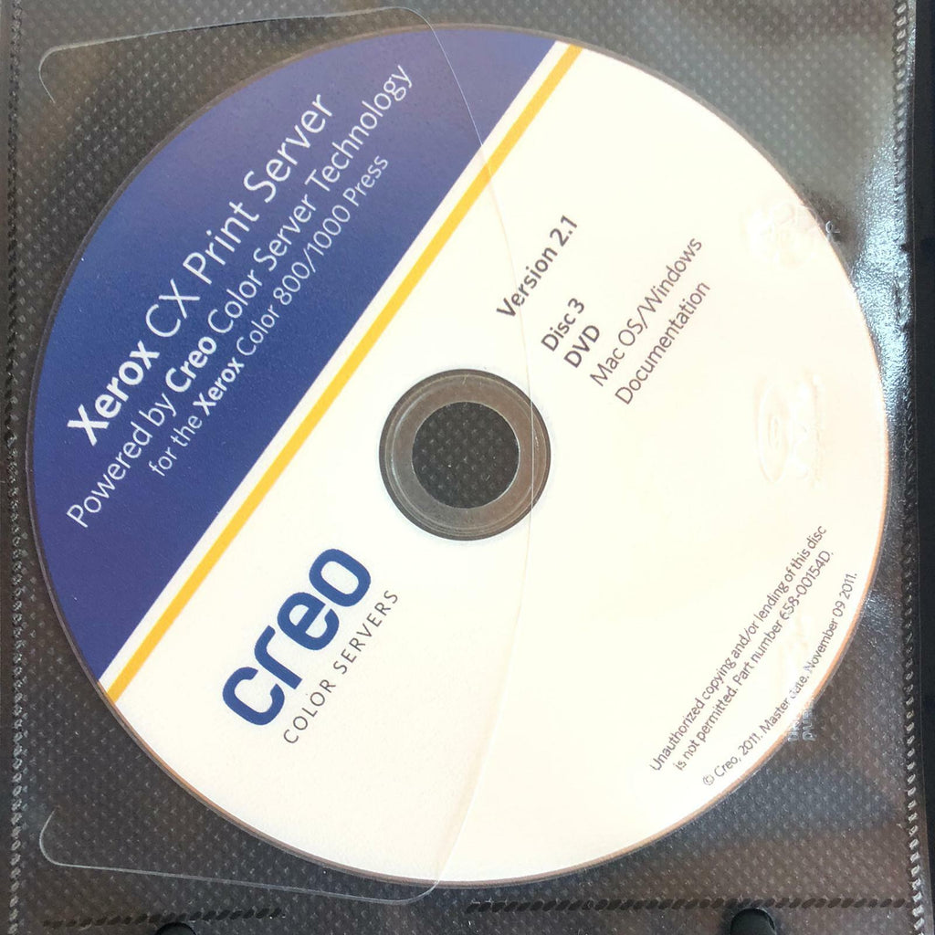 Xerox CX Print Server Creo Color 800/1000 Press Version 2.1 Mac/OS