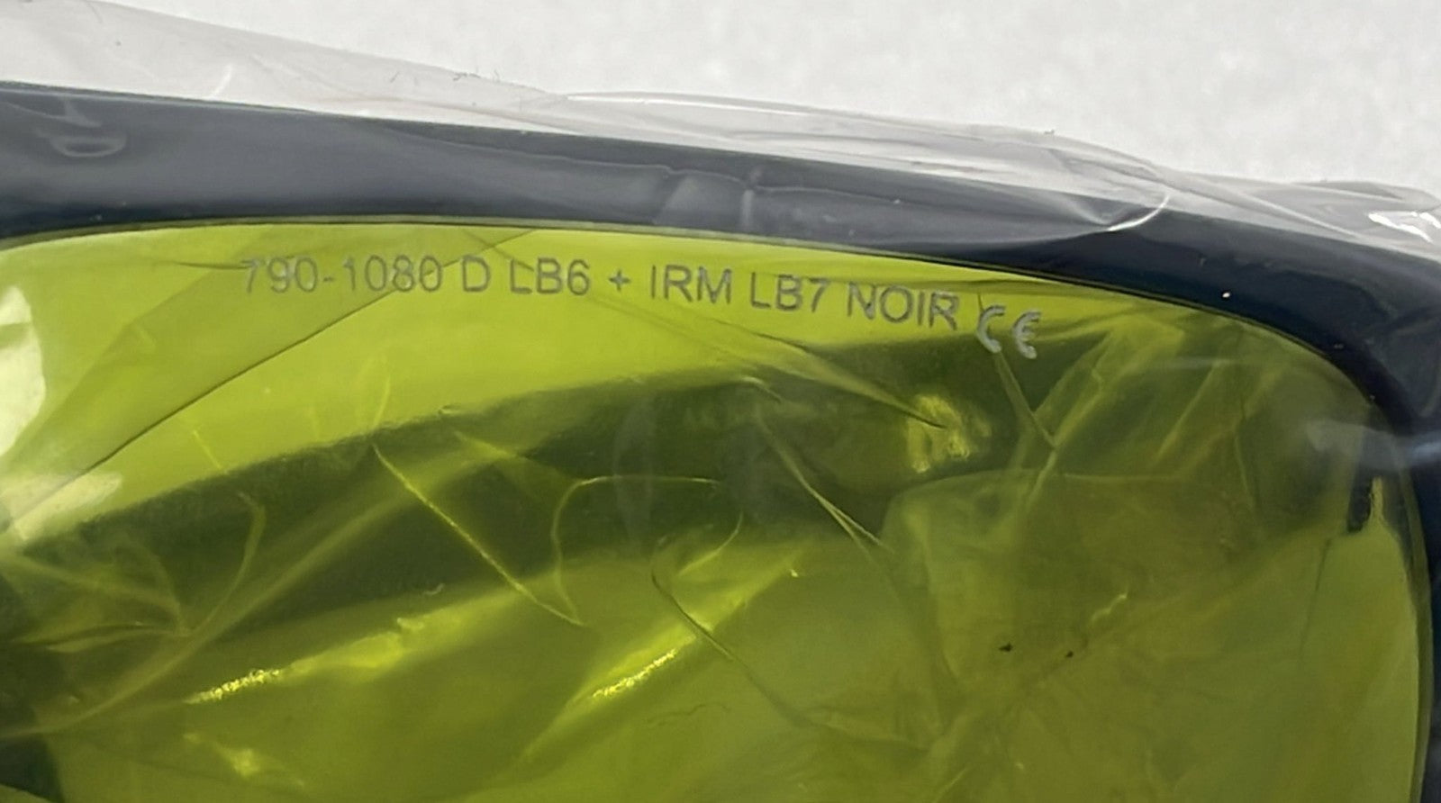 NoIR LaserShields laser safety glasses lens marking detail