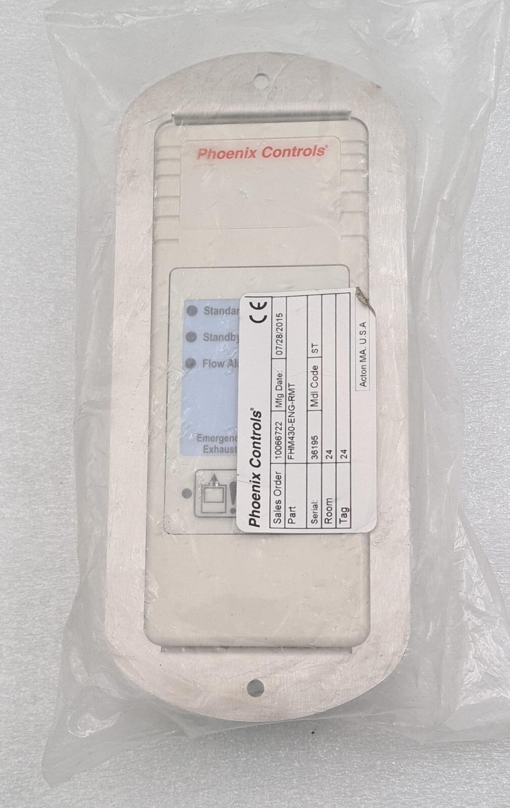 NEW SEALED - PHOENIX CONTROLS FHM430-ENG-RMT Fume Hood Monitor