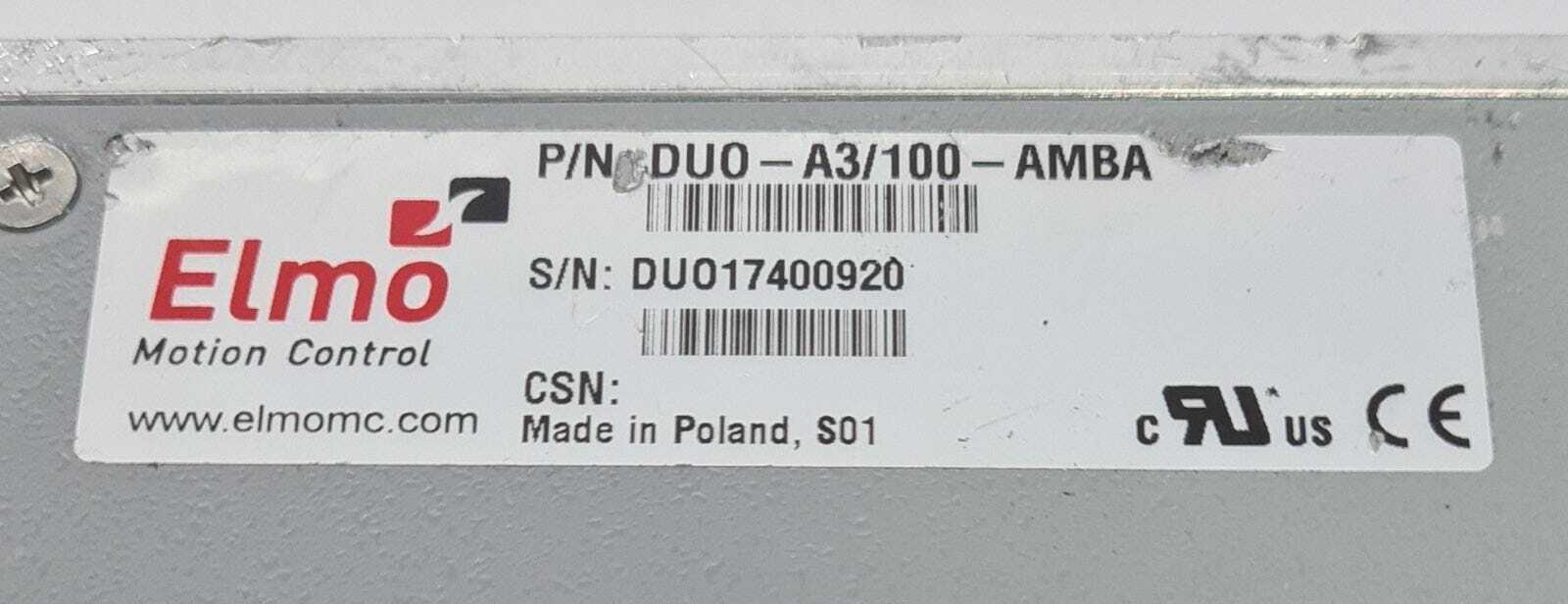 Elmo Motion Control DUO-A3/100-AMBA Servo Drive