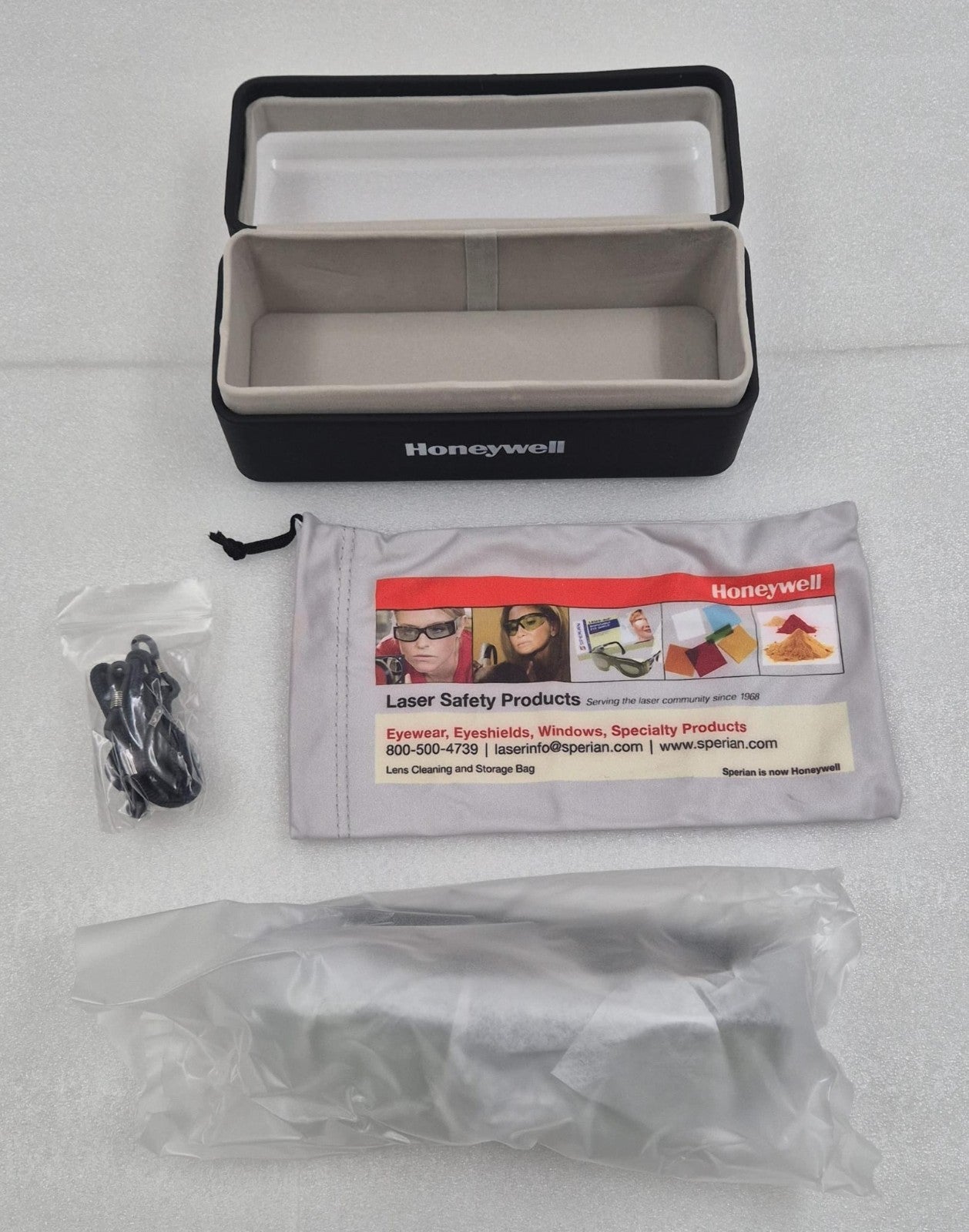 Honeywell laser safety glasses storage case and accessories