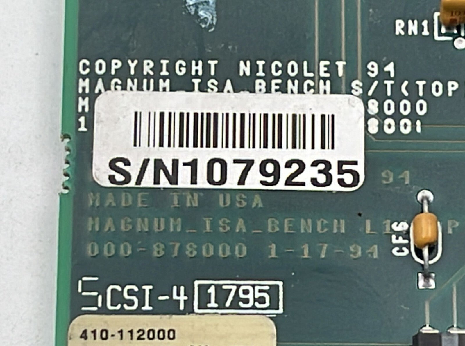 Magnum ISA Bench PCB 000-878000 Board