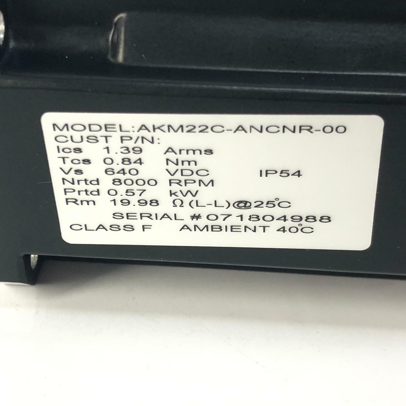 New - Danaher AKM22C-ANCNR-00 PM Servo Motor Servomotor